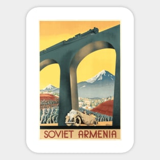 Vintage Travel Poster - Soviet Armenia Sticker